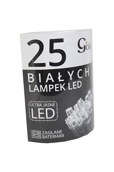 Goliat Lumini de Crăciun, 25 LED-uri, alimentate cu 2 baterii AA, albe