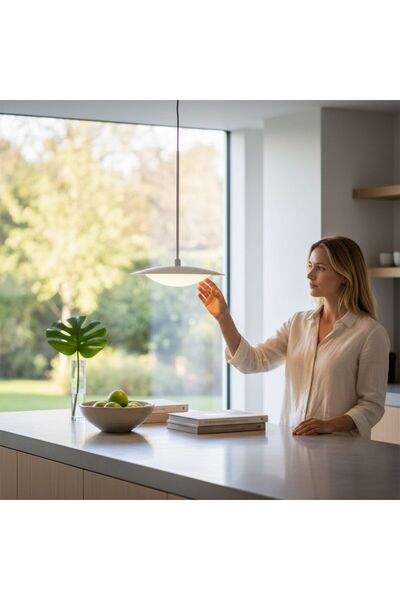 DELIGHT Lustră LED Ara alba 8W/750LM 3000K-6500K