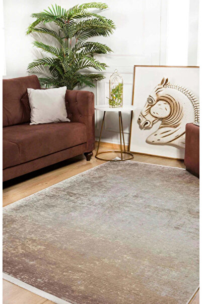 halinet Halı.Net Cream Modern Washable Non-Slip Living Room Carpet Haln-Hln425