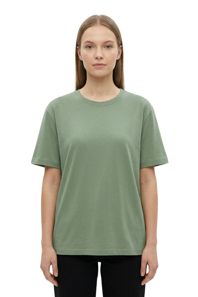 DK DAKSEL Tricou Çağla Basic pentru femei, 100% bumbac, cu decolteu tip crew,...