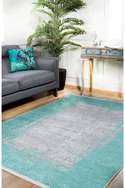halinet Halı.Net Gray Modern Washable Non-Slip Living Room Carpet Haln-Hln930