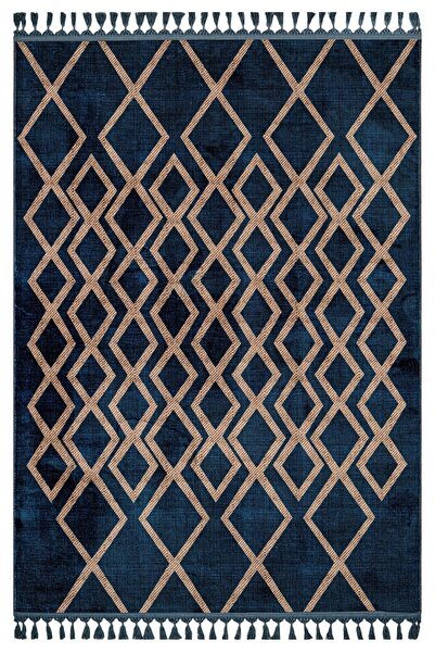 halinet Halı.Net Cream Ethnic Bohemian Washable Non-Slip Living Room Carpet M...