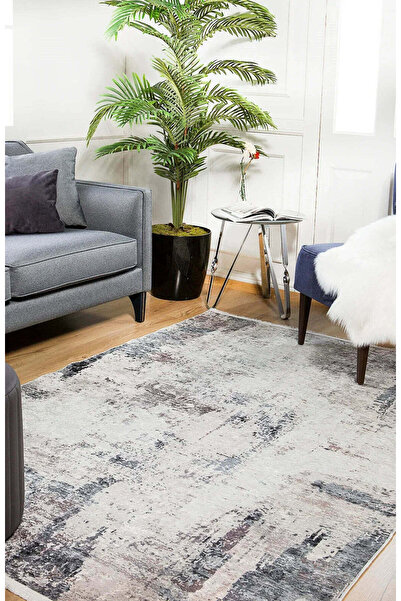 halinet Halı.Net White Modern Washable Non-Slip Living Room Carpet Haln-Hln1528
