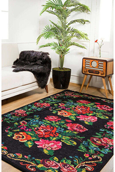 halinet Halı.Net Red Classic Washable Non-Slip Living Room Carpet Haln-Hln303