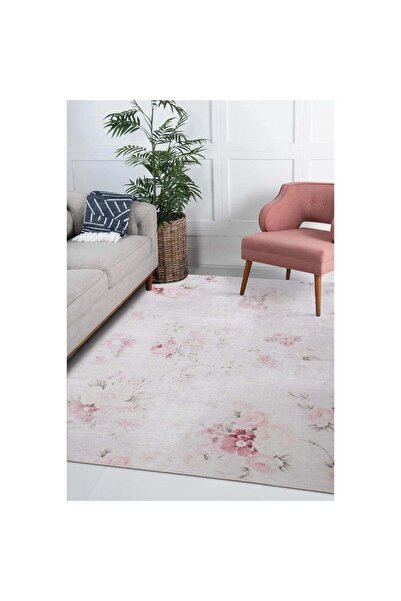 halinet Halı.Net White Ethnic Bohemian Washable Non-Slip Living Room Carpet A...
