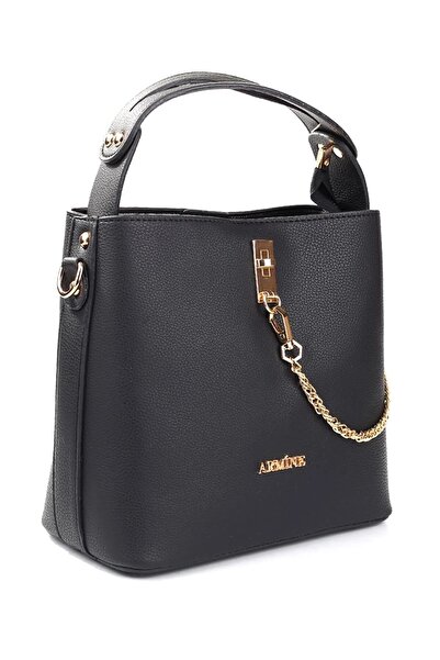 Armine Stylish Modern Lace-Up Women's Shoulder Bag Black Shoulder Bag