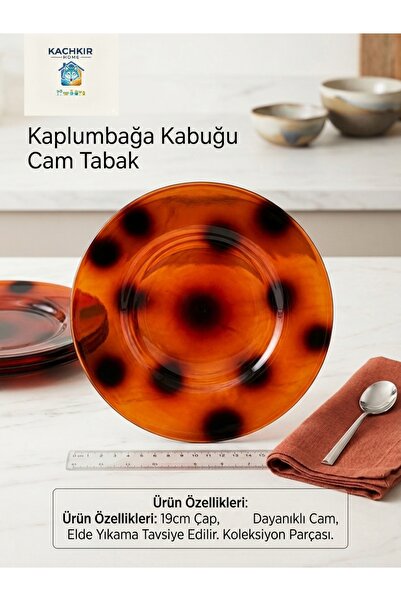 KACHKIRHOME Pasta Tabakları 6 adet leopar kehribar Renk Cam