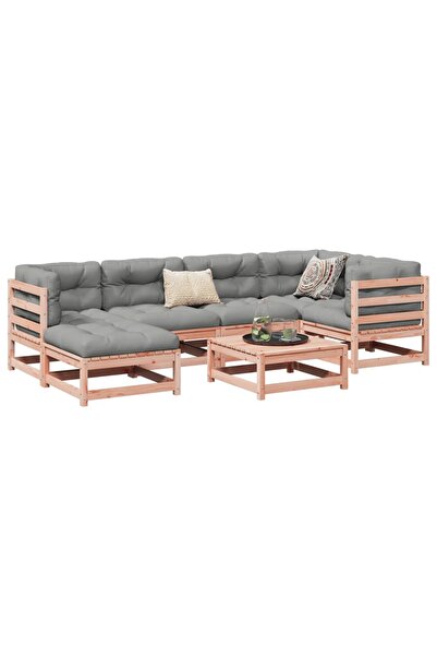 vidaxl Set canapele gradina, 7 piese, lemn masiv brad douglas