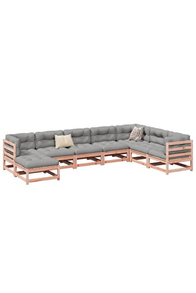 vidaxl Set canapele gradina, 8 piese, lemn masiv brad douglas