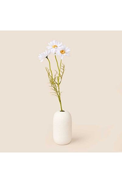 Evidea Deco Papatya Yapay Dal Çiçek - Beyaz - 47 cm