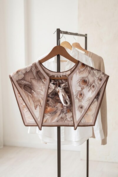 Papuçsepeti Shoe Basket Peacock Feather Patterned Women's Shoulder Shawl | Co...