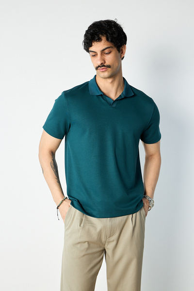 Mesfeno Knitwear Collar Modal T-Shirt
