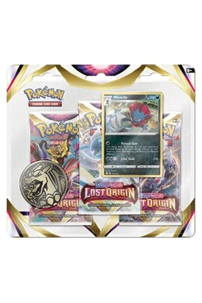 Pokemon Lost Origin: Weavile Pachet de 3 blisteruri