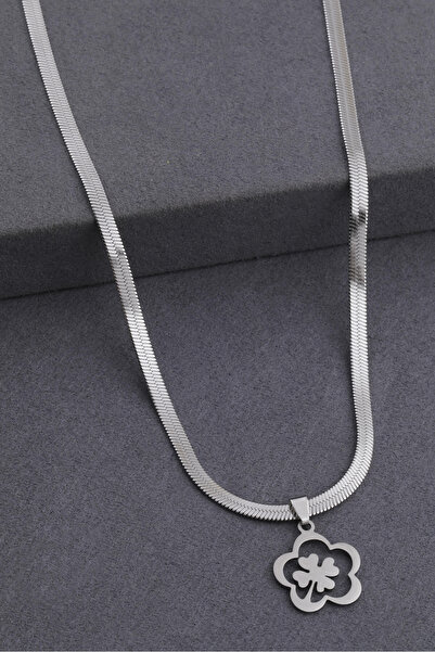 ÖZÇTAKI 316 L Stainless Steel - Anti-Allergic - Non-Tarnish Silver - Clover -...