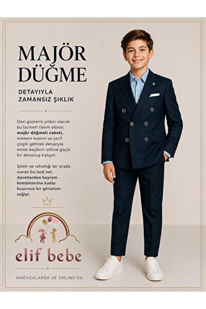 Elif Bebe KRUVAZE CEKETLİ TAKIM ELBİSE