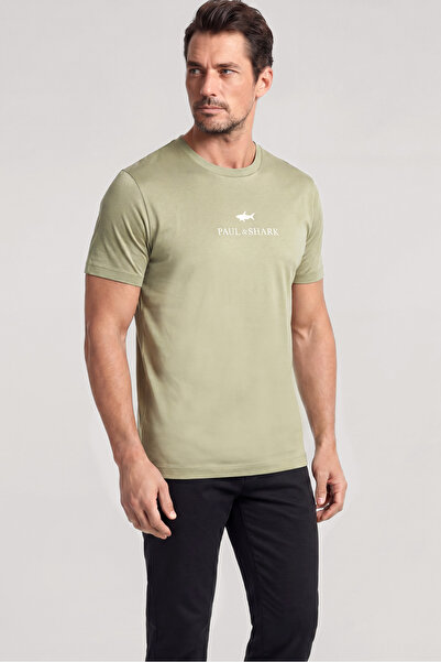 PAUL&SHARK Men's Short Sleeve Crew Neck Relaxed Fit Green T-Shirt