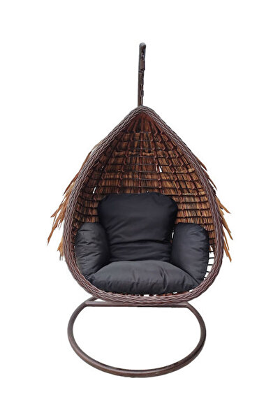 Other Κούνια φωλιά με βάση Varur pakoworld μέταλλο καφέ - pe rattan σε καφέ- ...
