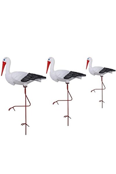 OEM Set of 3 Garden Storks Plastic 55cm, 65cm, 100cm