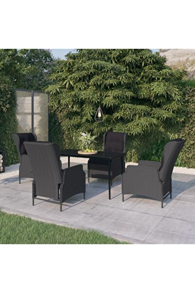 vidaxl 5-piece garden furniture set, dark grey