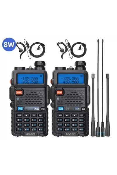 BAOFENG UV5R Walkie-Talkie (2-pack) 5W Dual-Band Dual-Display High-Power Civi...