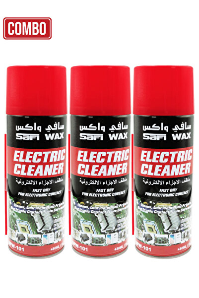 SAFI WAX مجموعة من 3 قطع من بخاخ تنظيف الاتصالات الكهربائية SFW-101 سعة 450 م...