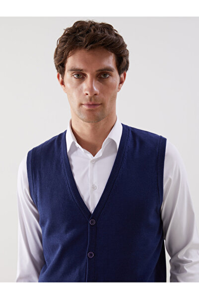 LC Waikiki Regular Fit V Neck Men's Knitwear Waistcoat