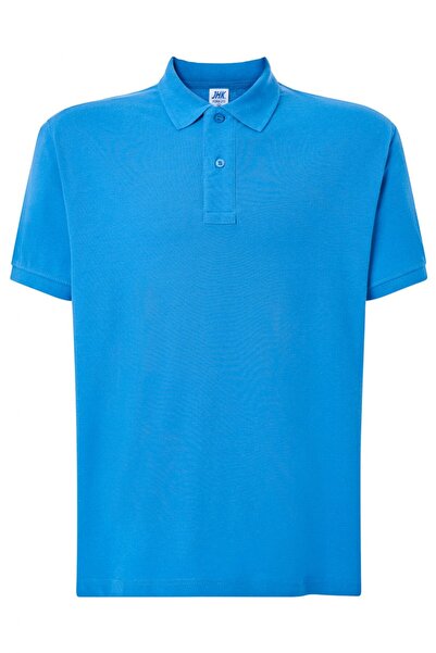 JHK Tricou polo bărbătesc Milan, bumbac 100%, albastru deschis