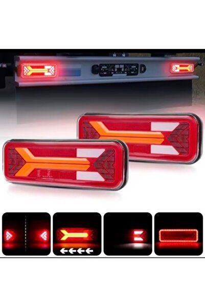 Led Light Alex Set de 2 lămpi LED pentru camion/remorcă cu neon și semnalizar...