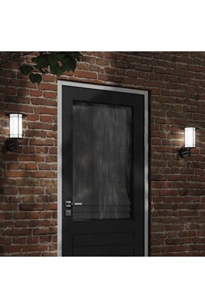 vidaxl Lampa exterioara de perete, negru, oÈ›el inoxidabil