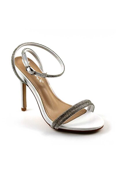 mm Elegant women's Sandals with shiny reflections LE7128-SILVER