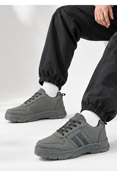 mothers dream Men’s Tan Chunky Casual Sneakers with Side Stripe Design