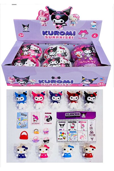 Retoys Kuromi Hello Kity Sürpriz Top Figür Aksesuarlu
