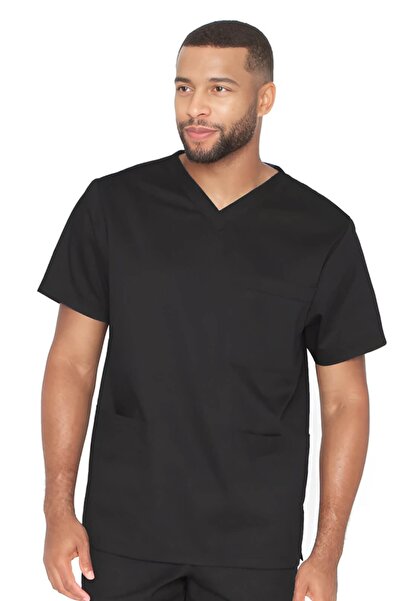 Barco Essentials Omni Unisex Medical Scrub Top, Black (BE002)