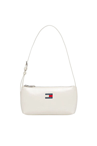 Tommy Hilfiger Γυναικεία Τσάντα Ώμου Λευκή Tommy Jeans AW0AW17866-YBI