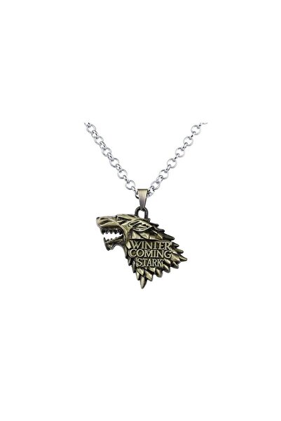 Game of Thrones Lantisor Cu Pandantiv Lup Iarna se apropie Stark, med317/2