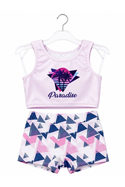 RAPAPA Costum de baie imprimat Paradise pentru fete