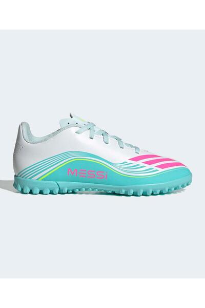 adidas F50 Messi Club Turf Football Shoes - White/Blue
