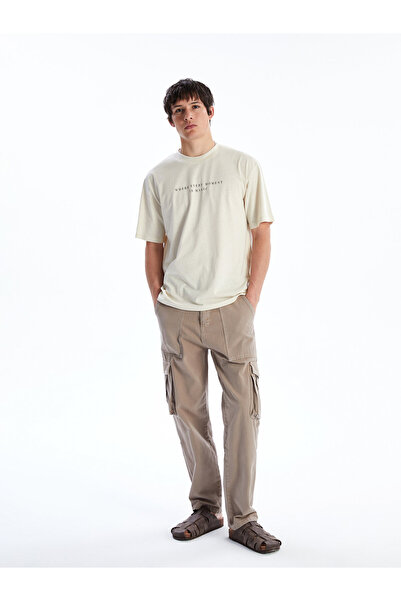LC Waikiki Crew Neck Short Sleeve Printed Combed Cotton Men's T-shirt
