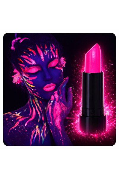 silky glows Uv Neon Pink Lipstick – Glow in the Dark Makeup Paint