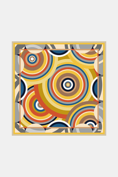 Vakko GEOMETRİK DESENLİ TWILL İPEK EŞARP