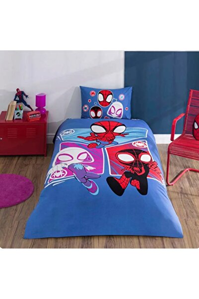 Taç License-Protected Spidey Adventure Single Person Cotton Bedding Set
