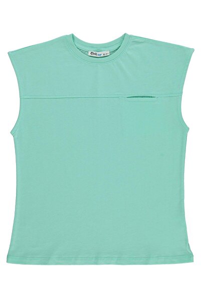 Civil Boys Basic Zero Sleeve T-Shirt for 10-13 Years Old - Green