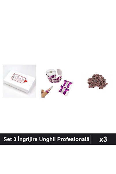 Makeup Set 3 Îngrijire Unghii - 900 Servetele Nail, 100 Șabloane Fluture, 20 ...