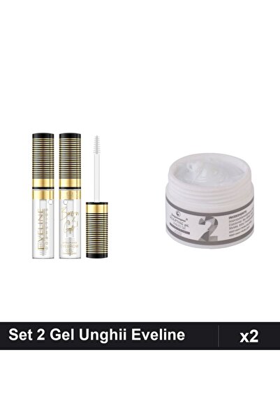 Makeup Set 2 Îngrijire Unghii Eveline Brow&Go Gel + Builder Gel UV LED FSM 15g