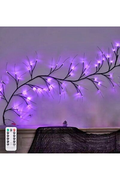 newnet Mor Renkli Sarmaşık LED Oda Süsü Dekoratif LED Işık 36 LED İç Mekan Uy...