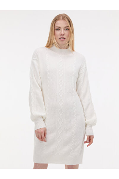 ORSAY Rochie pulover crem de damă