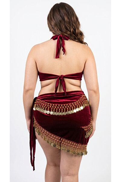 Generic Hand-made Oriental belly dance costume outfit of 2 pieces very smooth material for extra comfortable movement free size fit from small to Large