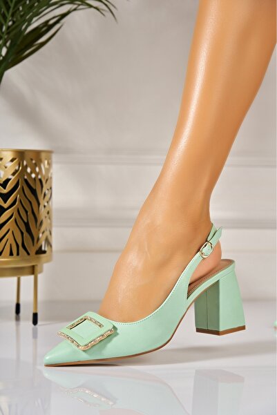 Joana Kalaris Women's Green Platform Heels 35