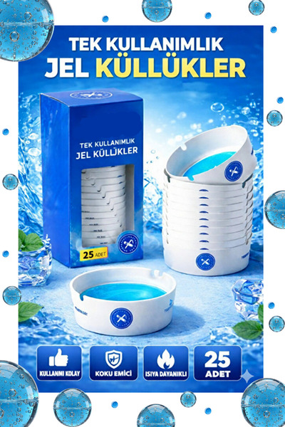 Shopura 25 komada jednokratne pepeljare bez mirisa, prenosive, praktične gel ...
