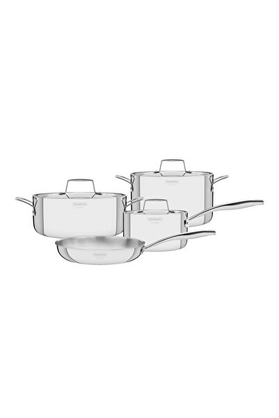 TRAMONTINA Grano Steel 7 Piece Cooking Set with Steel Lid